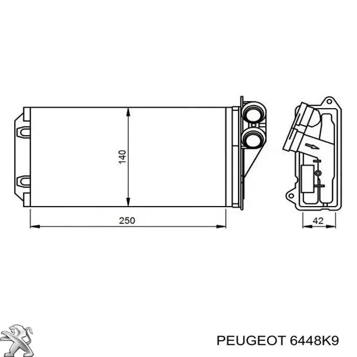 Купити 6448K9 Peugeot/Citroen Теплообмінник