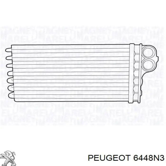 6448N3 Peugeot/Citroen радіатор пічки (обігрівача)