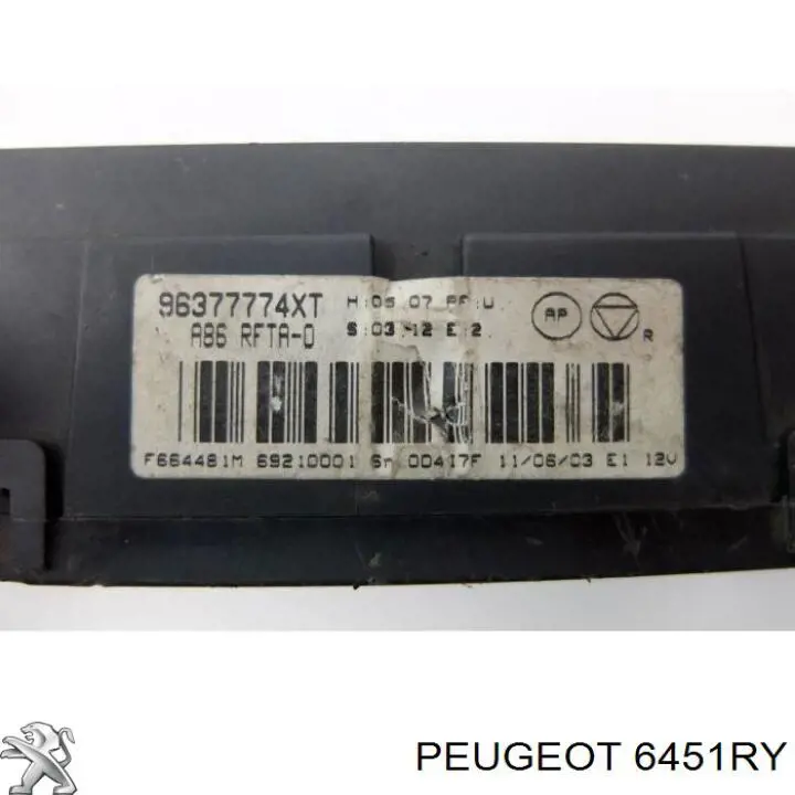 Регулятор вентилятора обігрівача Peugeot/Citroen 6451RY ціна, від 90.19 USD
