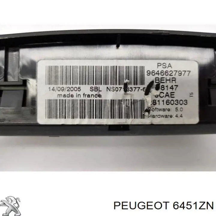 Регулятор вентилятора обігрівача Peugeot/Citroen 6451ZN ціна, від 28.19 USD