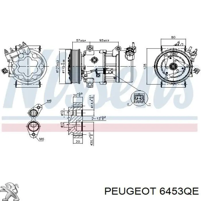 Купити 6453QE Peugeot/Citroen Компресор кліматичної установки