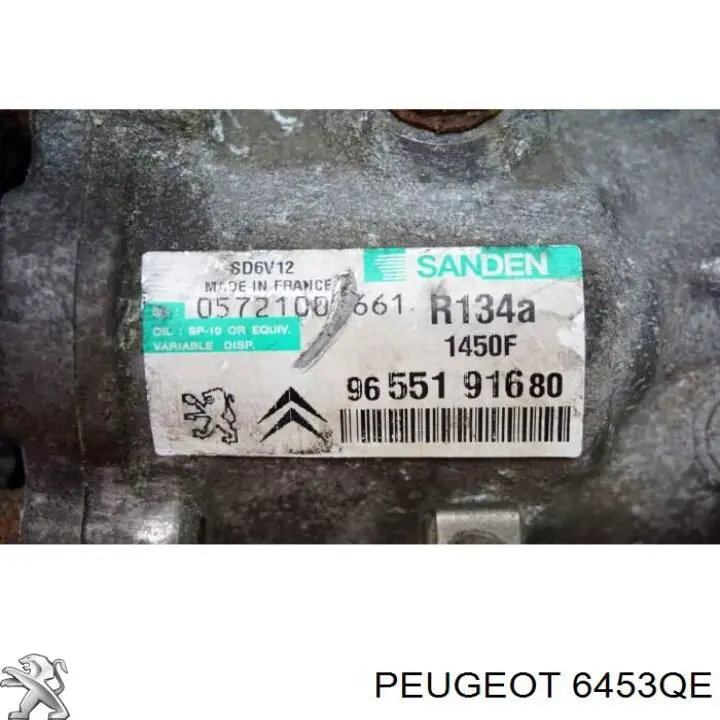 Компресор кондиціонера 6453QE Peugeot/Citroen