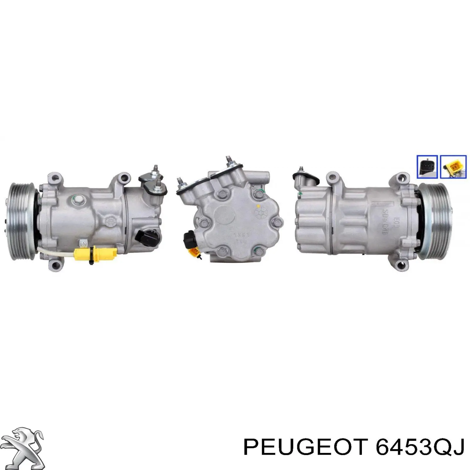 6453QJ Peugeot/Citroen компресор кондиціонера