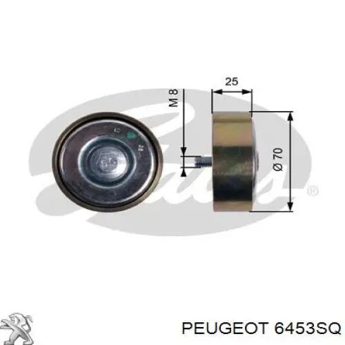 Натяжний ролик 6453SQ Peugeot/Citroen