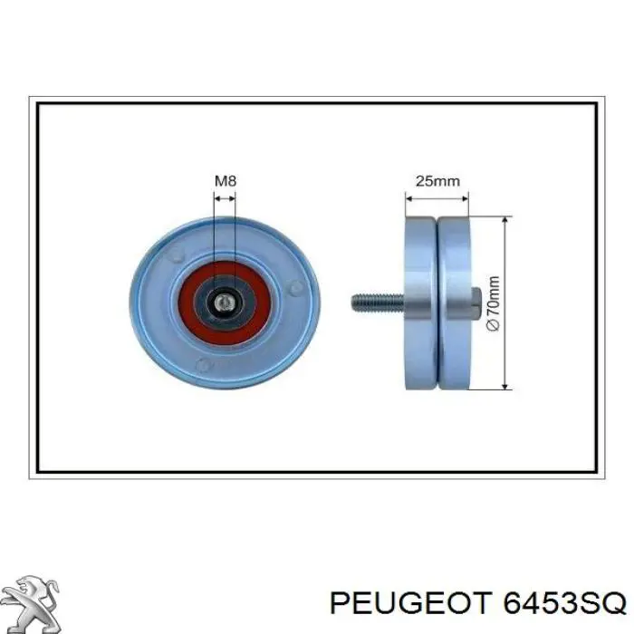 6453SQ Peugeot/Citroen Ролик натяжителя ременя агрегатів