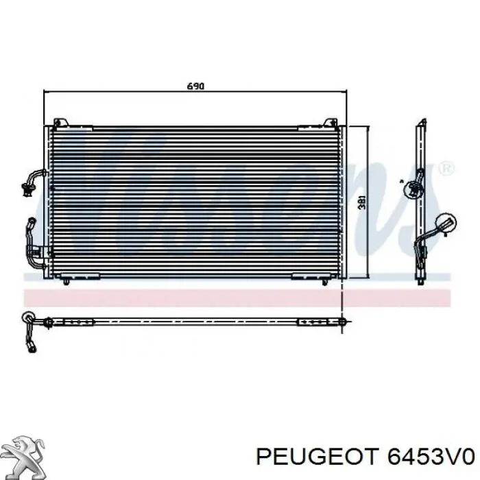 6453V0 Peugeot/Citroen Конденсатор