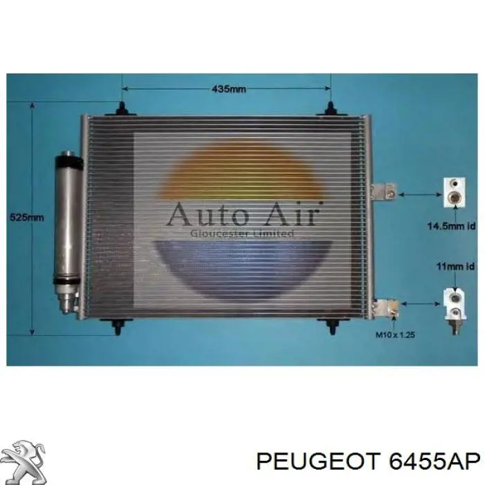 Купити 6455AP Peugeot/Citroen Радіатор системи охолодження кондиціонера