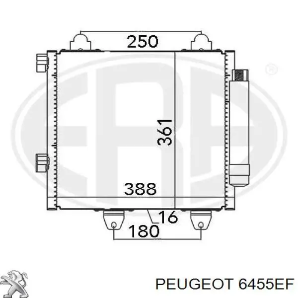 6455EF Peugeot/Citroen радіатор кондиціонера