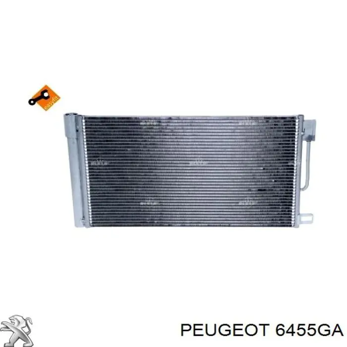 6455GA Peugeot/Citroen радіатор кондиціонера