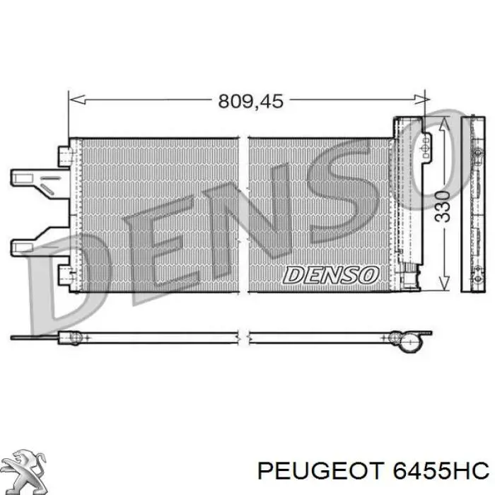 6455HC Peugeot/Citroen радіатор кондиціонера
