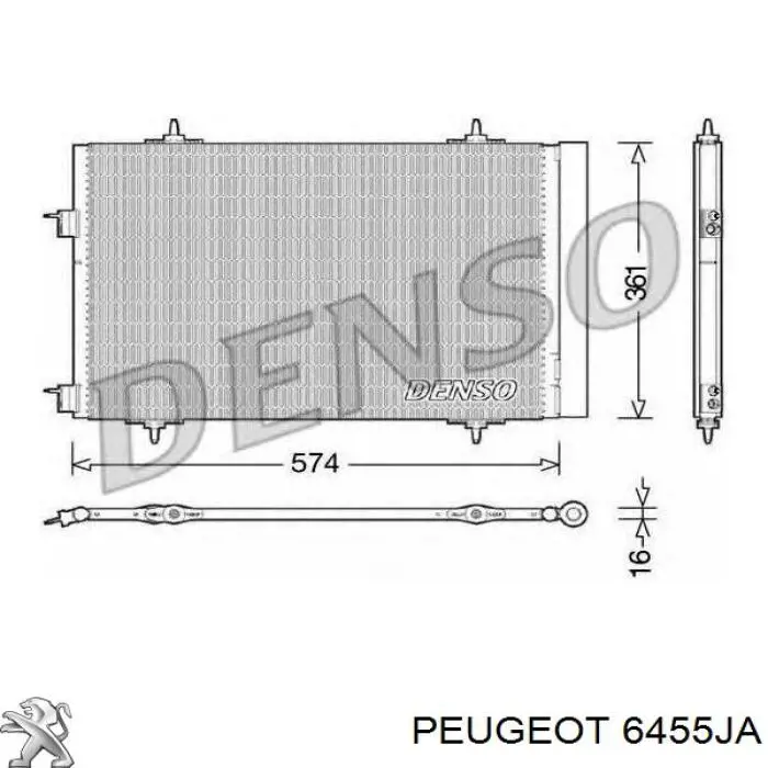 Купити 6455JA Peugeot/Citroen Радіатор системи охолодження кондиціонера