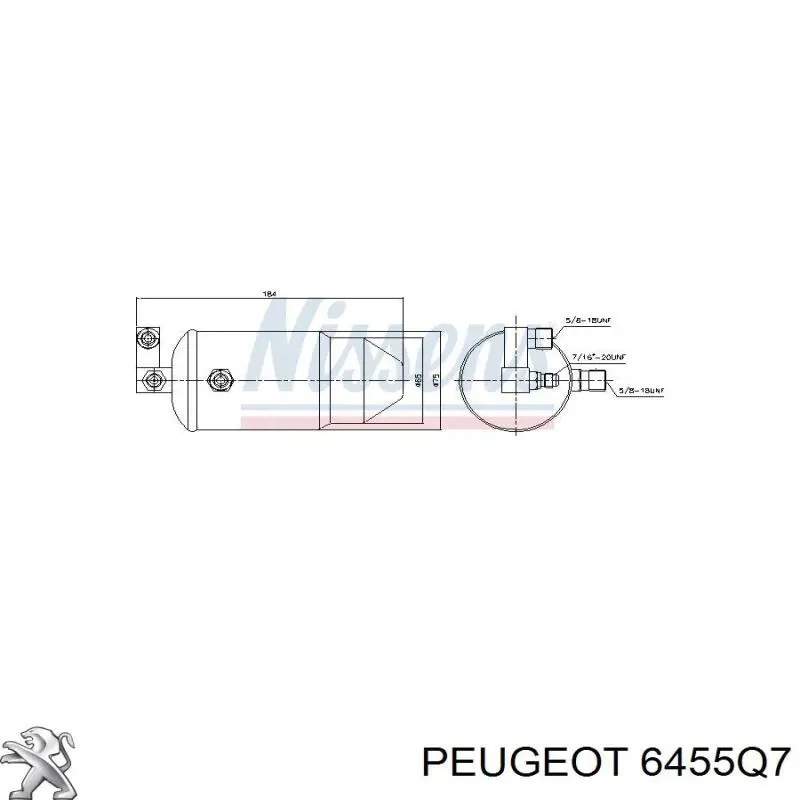 Ресивер-осушувач кондиціонера Peugeot/Citroen 6455Q7 ціна, від 19.73 USD