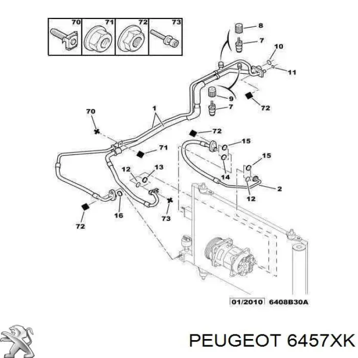  Peugeot/Citroen 6457XK ціна, від 0.90 USD
