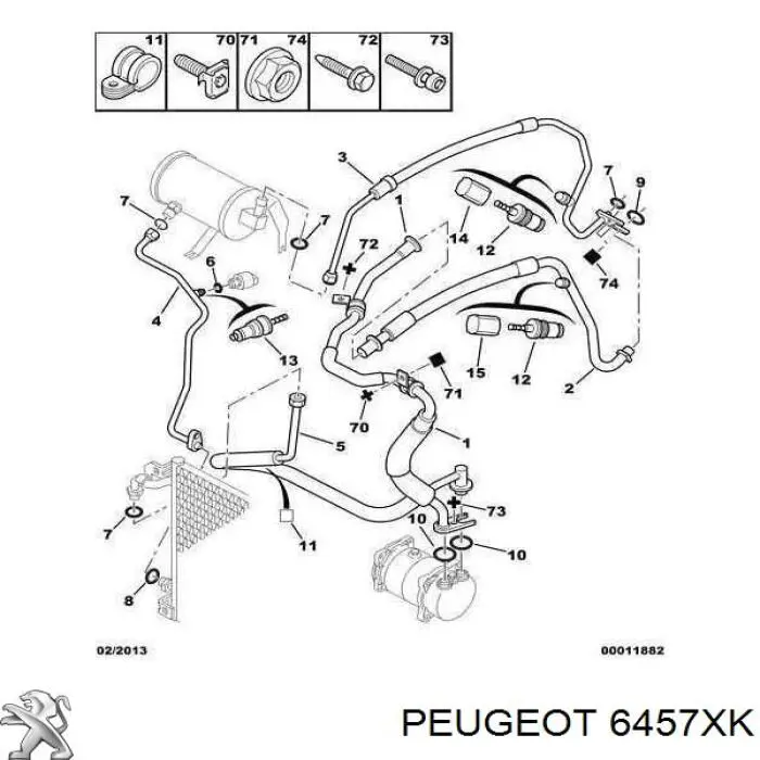  00006457XK Peugeot/Citroen