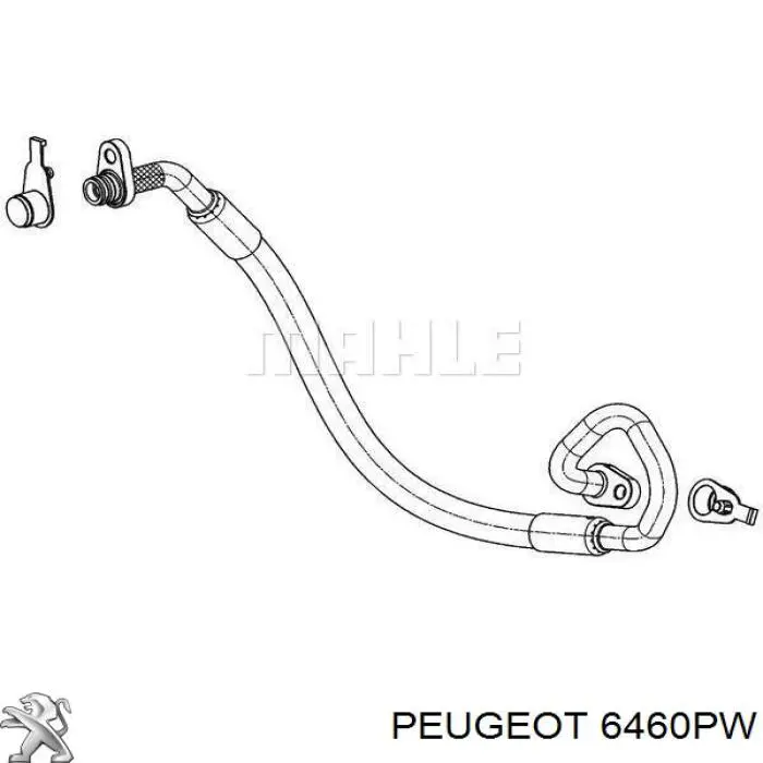 Шланг кондиціонера, від компресора до радіатора 6460PW Peugeot/Citroen