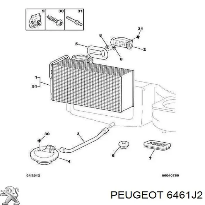  00006461J2 Peugeot/Citroen