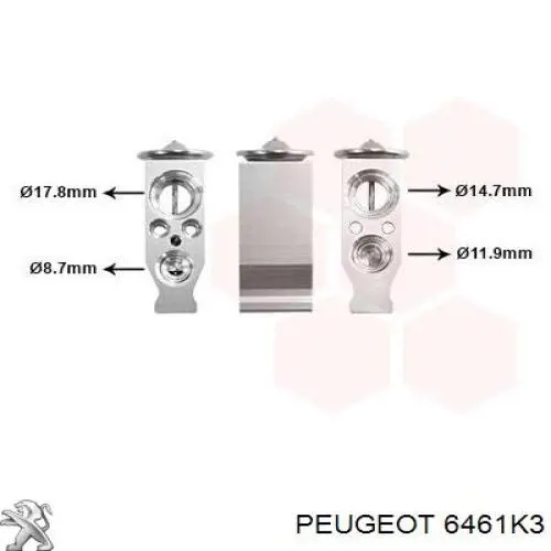 Купити 6461K3 Peugeot/Citroen Клапан TRV, кондиціонера