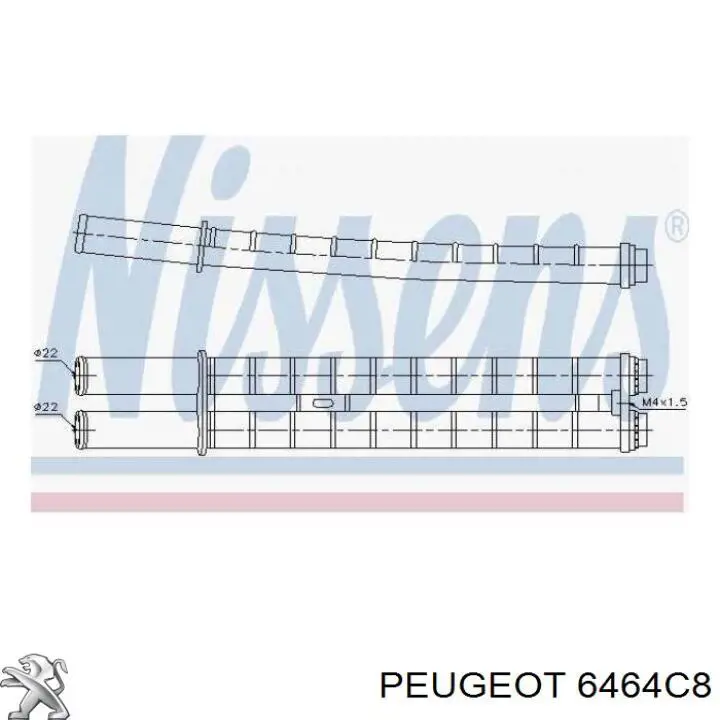 6464C8 Peugeot/Citroen Радіатор опалювача салону