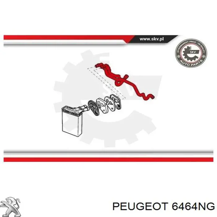 6464NG Peugeot/Citroen шланг грубки/обігрівача