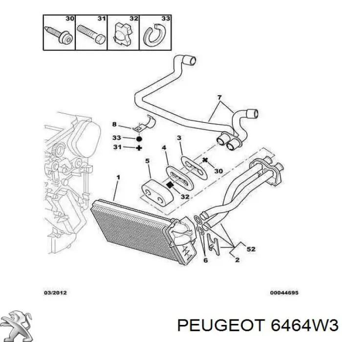  00006464W3 Peugeot/Citroen