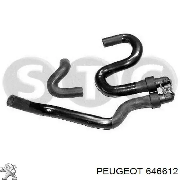 Шланг радіатора опалювача/пічки, обратка Peugeot/Citroen 646612 ціна, від 8.00 USD