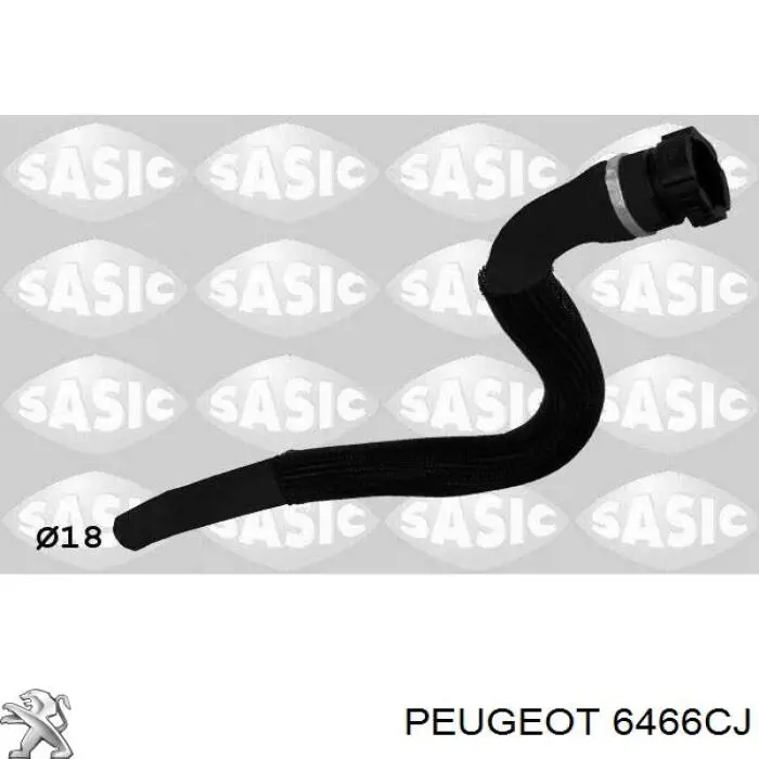 Шланг радіатора опалювача/пічки, подача Peugeot/Citroen 6466CJ ціна, від 8.66 USD