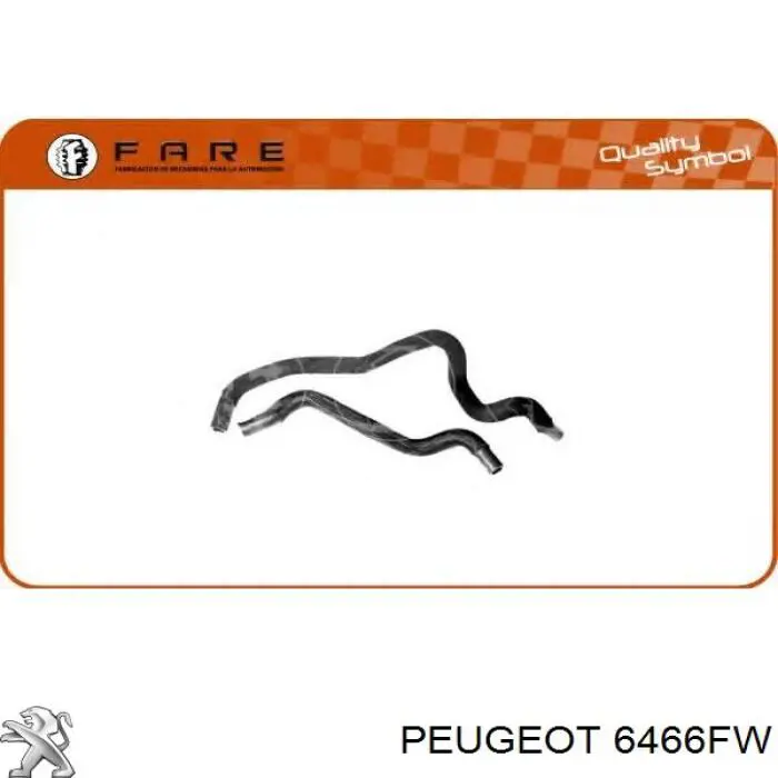 Купити 6466FW Peugeot/Citroen Шланг радіатора опалювача/пічки, подача
