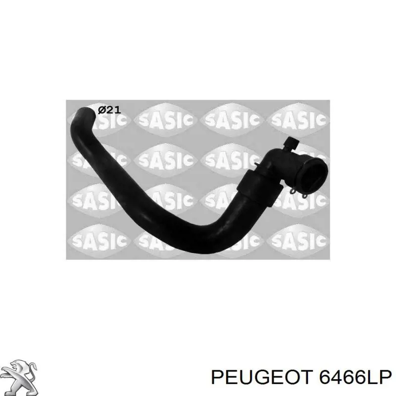 Купити 6466LP Peugeot/Citroen Шланг радіатора опалювача/пічки, обратка