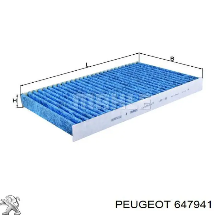 Купити 647941 Peugeot/Citroen Фільтр салону вугільний