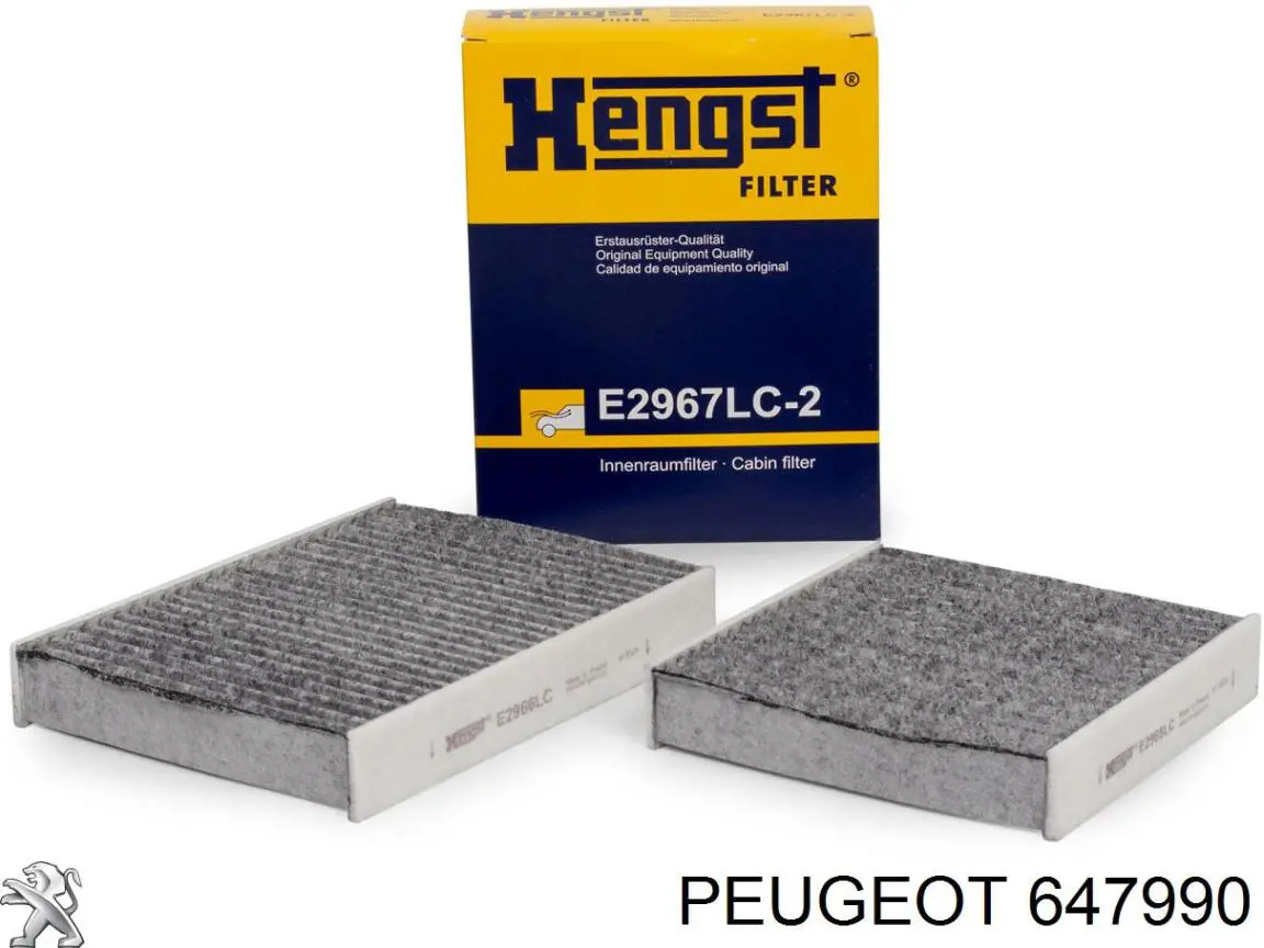 Повітряний фільтр салону Peugeot/Citroen 647990
