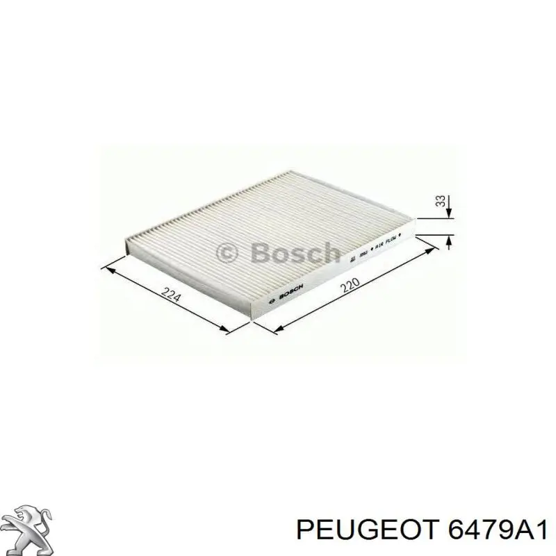 Фільтр салону 6479A1 Peugeot/Citroen