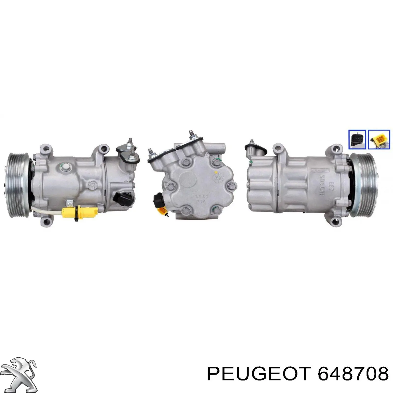 Купити 648708 Peugeot/Citroen Компресор кліматичної установки