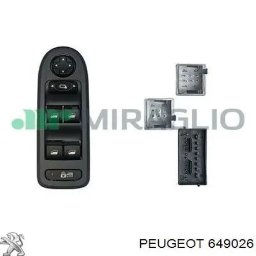 649026 Peugeot/Citroen Кнопки переднього лівого склопід'ємника