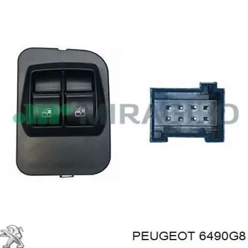 6490G8 Peugeot/Citroen кнопковий блок керування склопідіймачами передній лівий