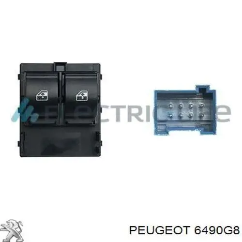 Купити 6490G8 Peugeot/Citroen Кнопковий блок керування склопідіймачами передній лівий
