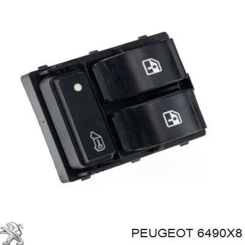 Купити 6490X8 Peugeot/Citroen Кнопковий блок керування склопідіймачами передній лівий
