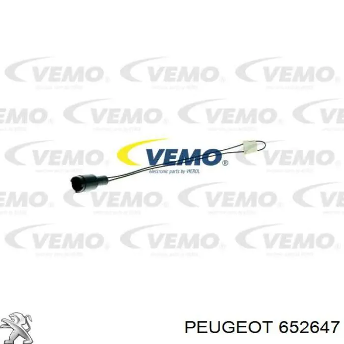 652647 Peugeot/Citroen Датчик зносу гальмівних колодок, передній