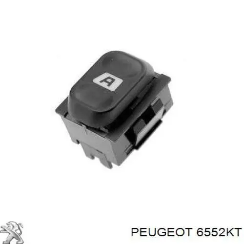 6552KT Peugeot/Citroen кнопка вмикання двигуна склопідіймача передня права