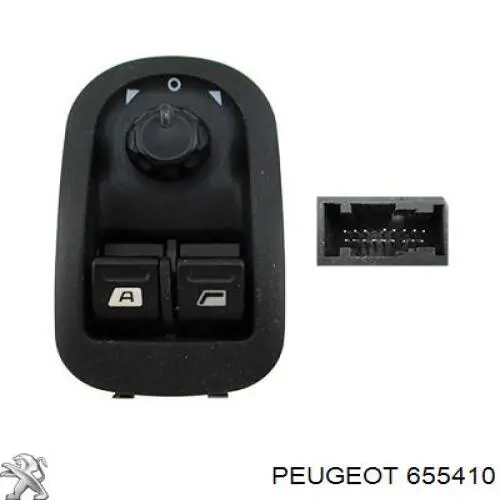 Кнопковий блок керування склопідіймачами передній лівий Peugeot 206 SW (2E, K) (Пежо 206)