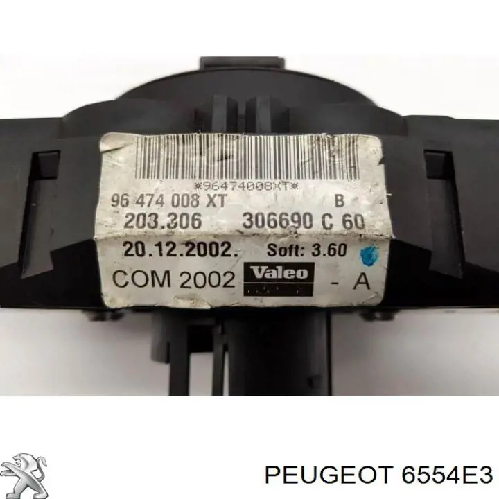 Кнопковий блок керування склопідіймачами передній лівий Peugeot/Citroen 6554E3 ціна, від 25.35 USD