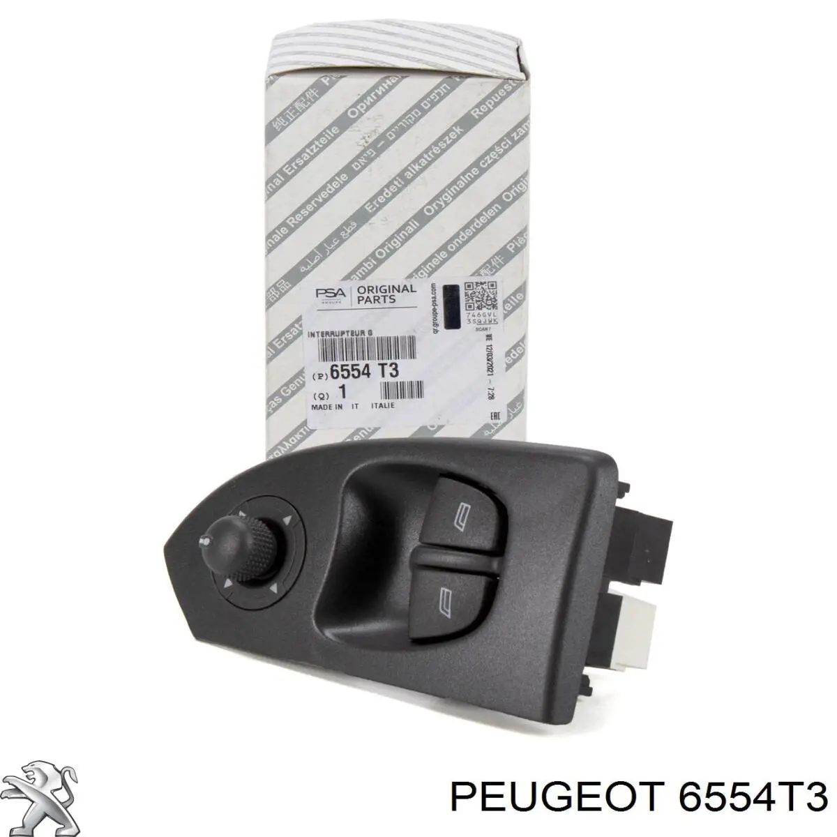 Купити 6554T3 Peugeot/Citroen Кнопковий блок керування склопідіймачами передній лівий