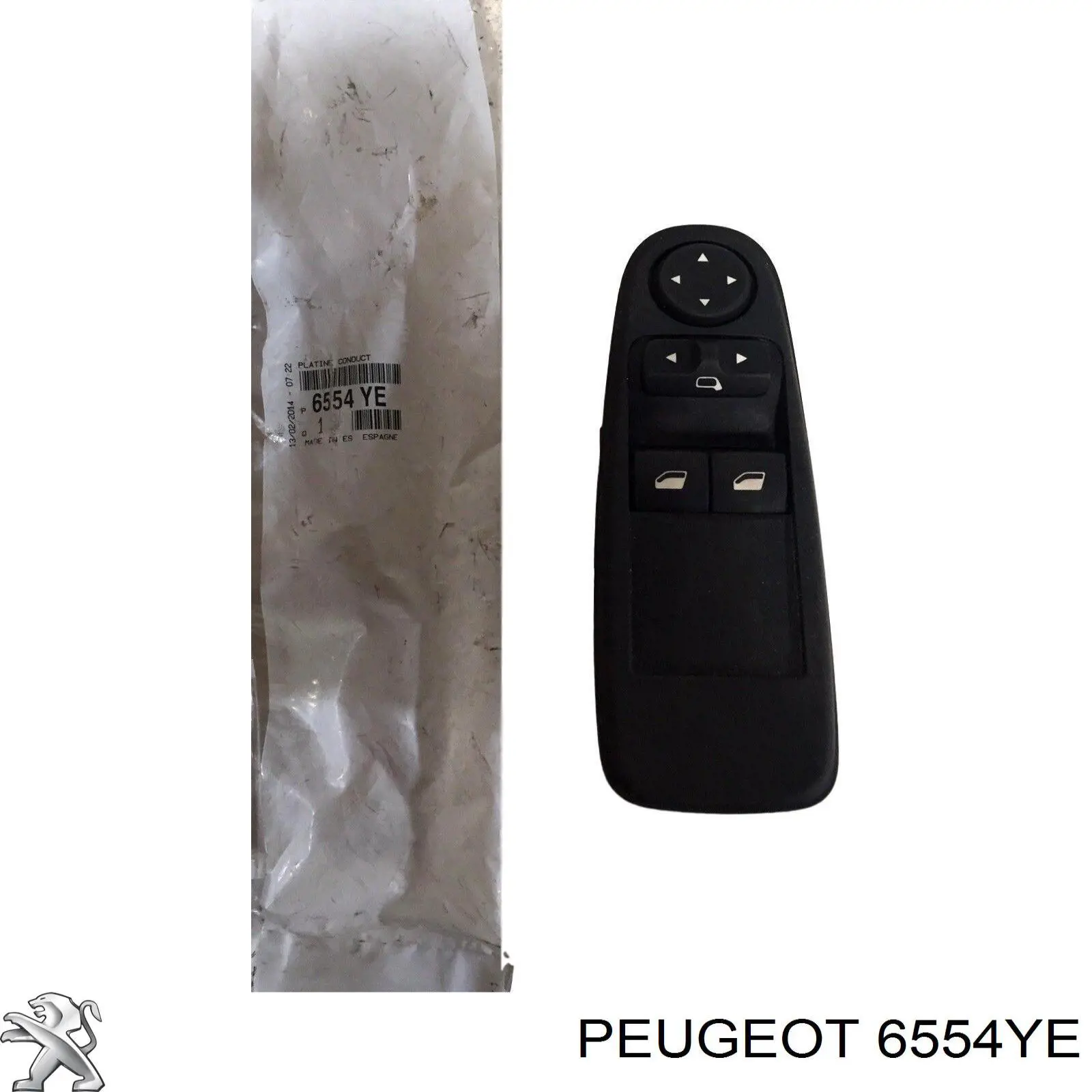 Кнопковий блок керування склопідіймачами передній лівий Peugeot/Citroen 6554YE ціна, від 117.53 USD