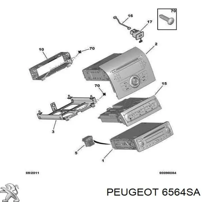 USB-розгалужувач 6564SA Peugeot/Citroen