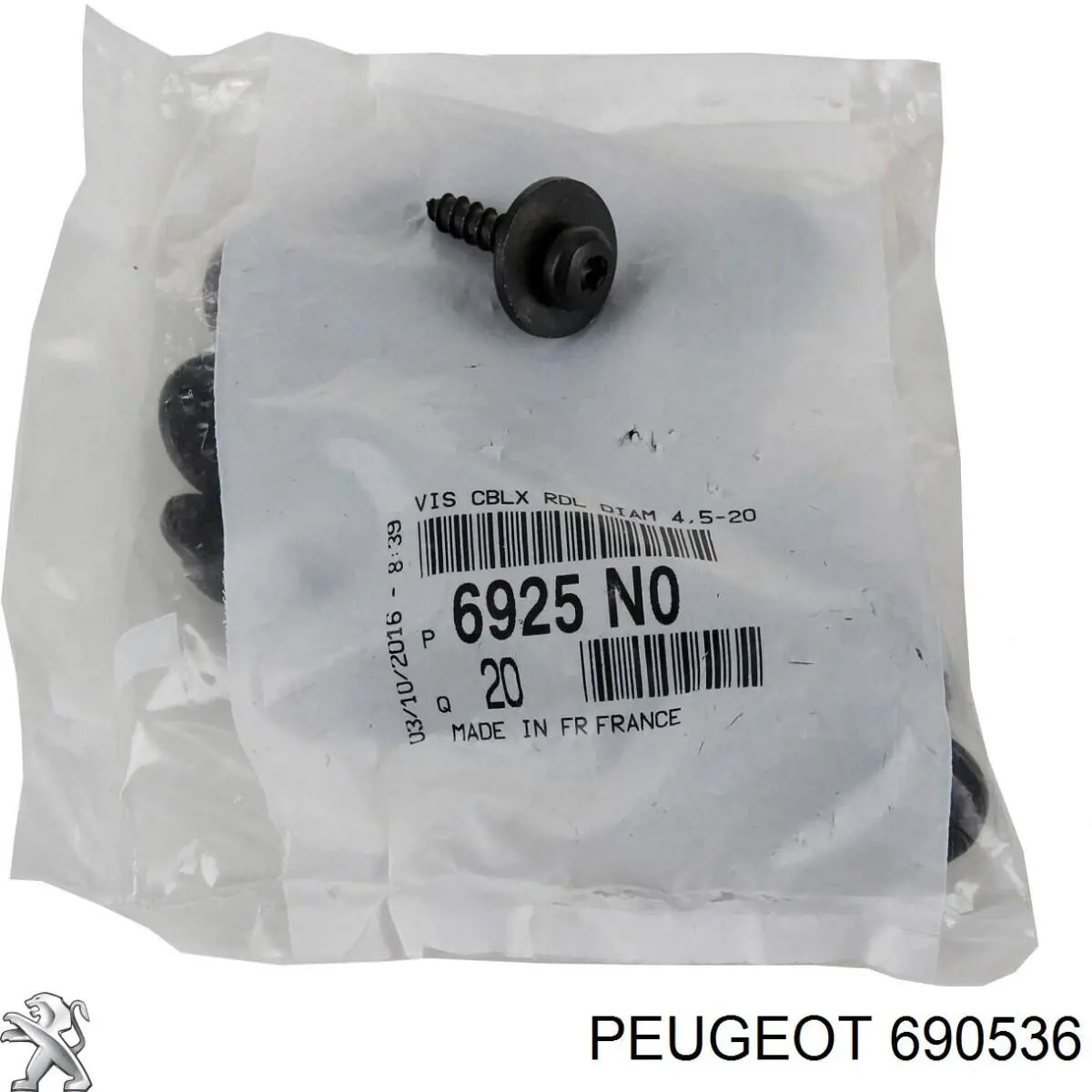 Болт гальмівного диска Peugeot/Citroen 690536 ціна, від 0.30 USD