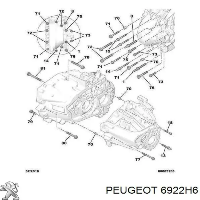  Peugeot/Citroen 6922H6 ціна, від 6.64 USD