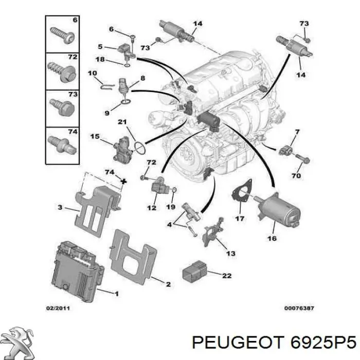  6925P5 Peugeot/Citroen