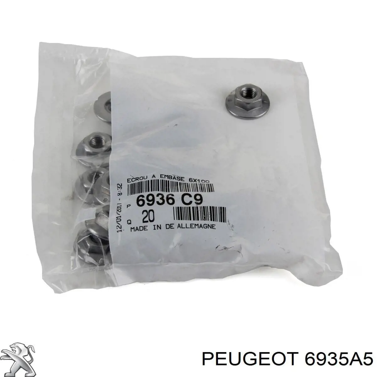 Гайка випускного колектора Peugeot/Citroen 6935A5 ціна, від 0.45 USD