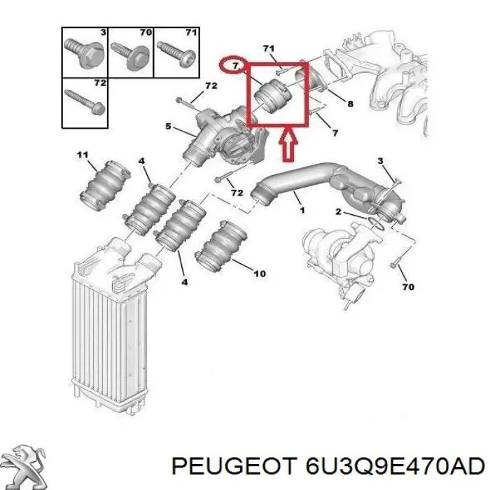  Peugeot/Citroen 6U3Q9E470AD ціна, від 6.75 USD