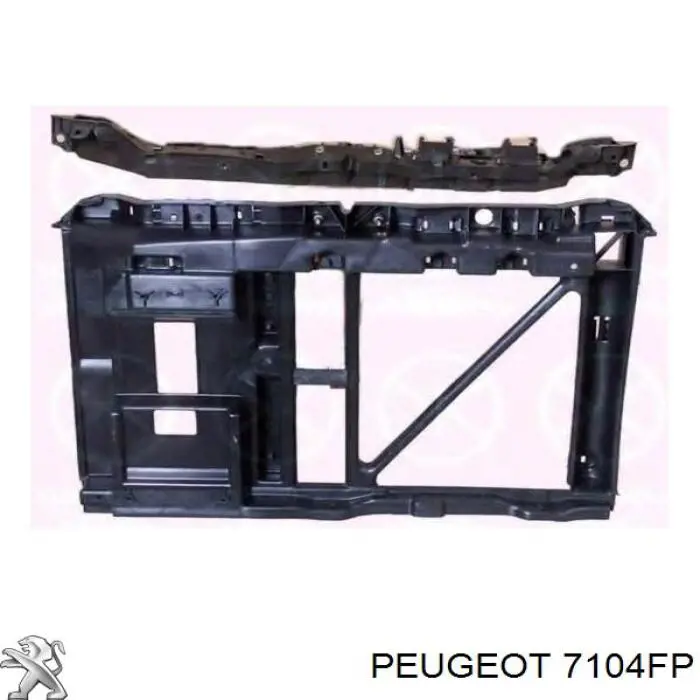 7104FQ Peugeot/Citroen супорт радіатора в зборі/монтажна панель кріплення фар