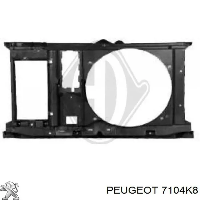 7104K8 Peugeot/Citroen дифузор (кожух радіатора охолодження)